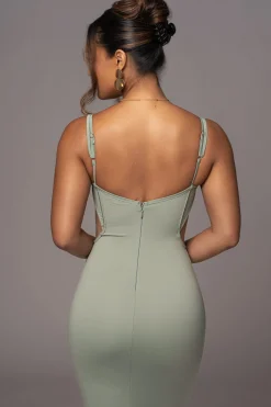 Sage Enchantment Bustier Maxi Dress*JLUXLABEL Hot