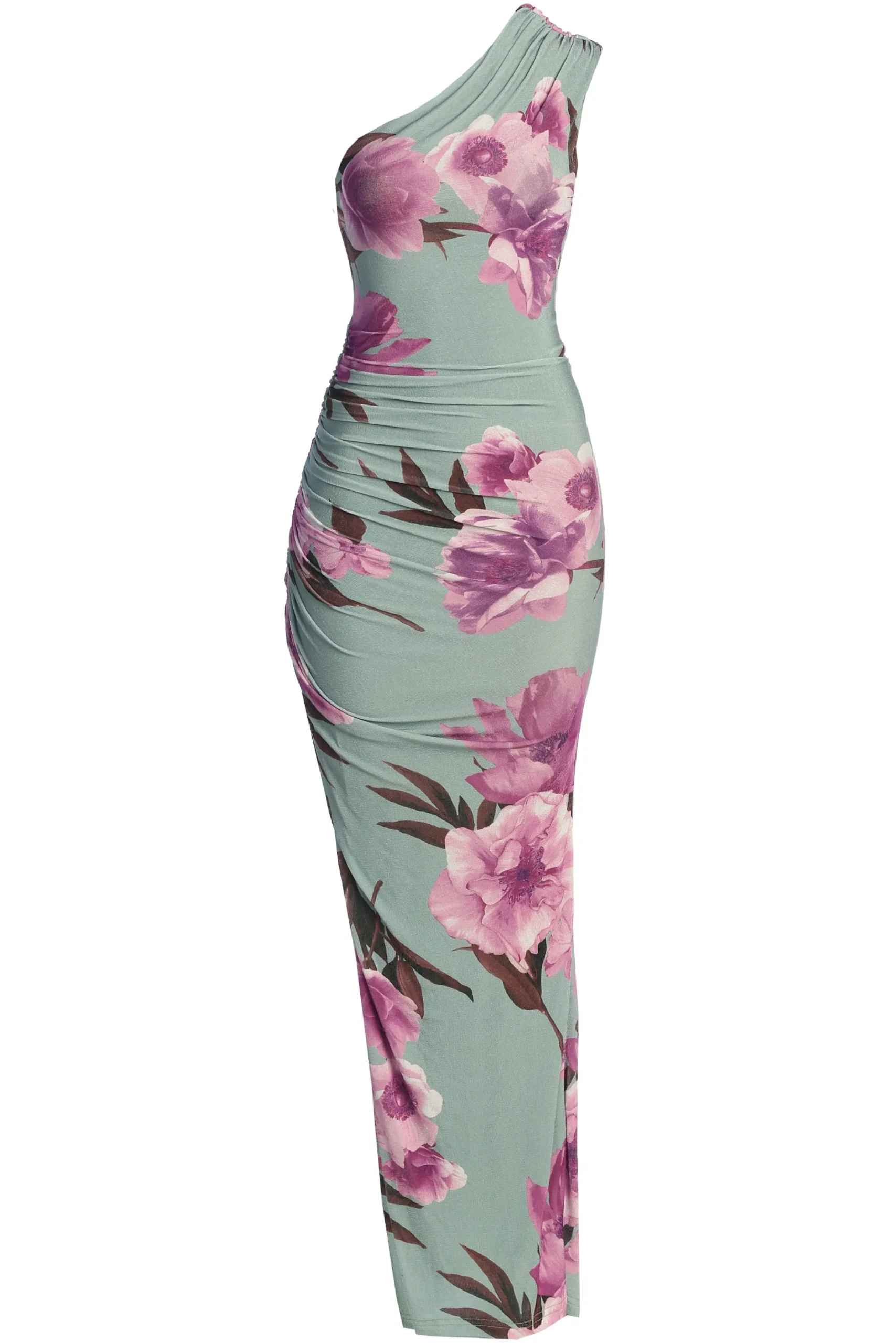 Sage Floral Eden One Shoulder Maxi Dress*JLUXLABEL Best