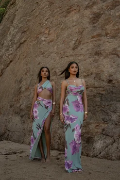 Sage Floral Slinky Visions Of You Maxi Dress*JLUXLABEL Hot