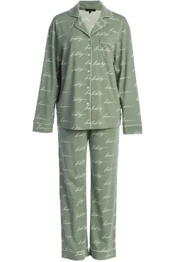 Sage Home For The Holidays Adult Pajama Set*JLUXLABEL Online