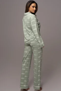 Sage Home For The Holidays Adult Pajama Set*JLUXLABEL Online