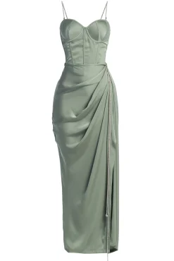 Sage Leo Matte Satin Bustier*JLUXLABEL New