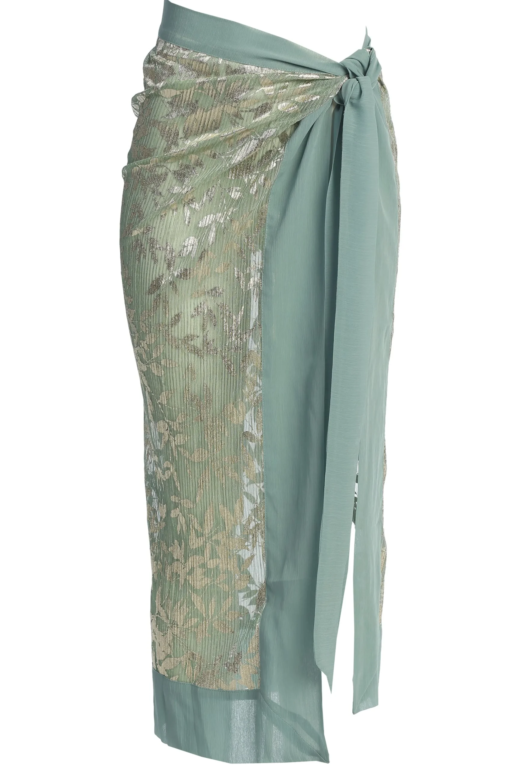 Sage Positano Printed Sarong Skirt*JLUXLABEL Clearance