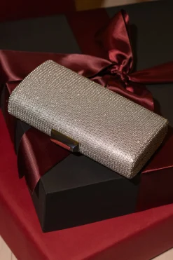 Silver Diamante Clutch Bag*JLUXLABEL Fashion