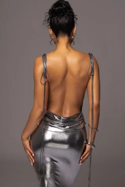 Silver Heart of Gold Maxi Dress*JLUXLABEL Hot