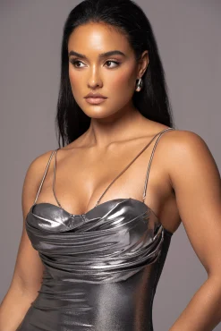 Silver Visions Of You Midi Dress*JLUXLABEL Best