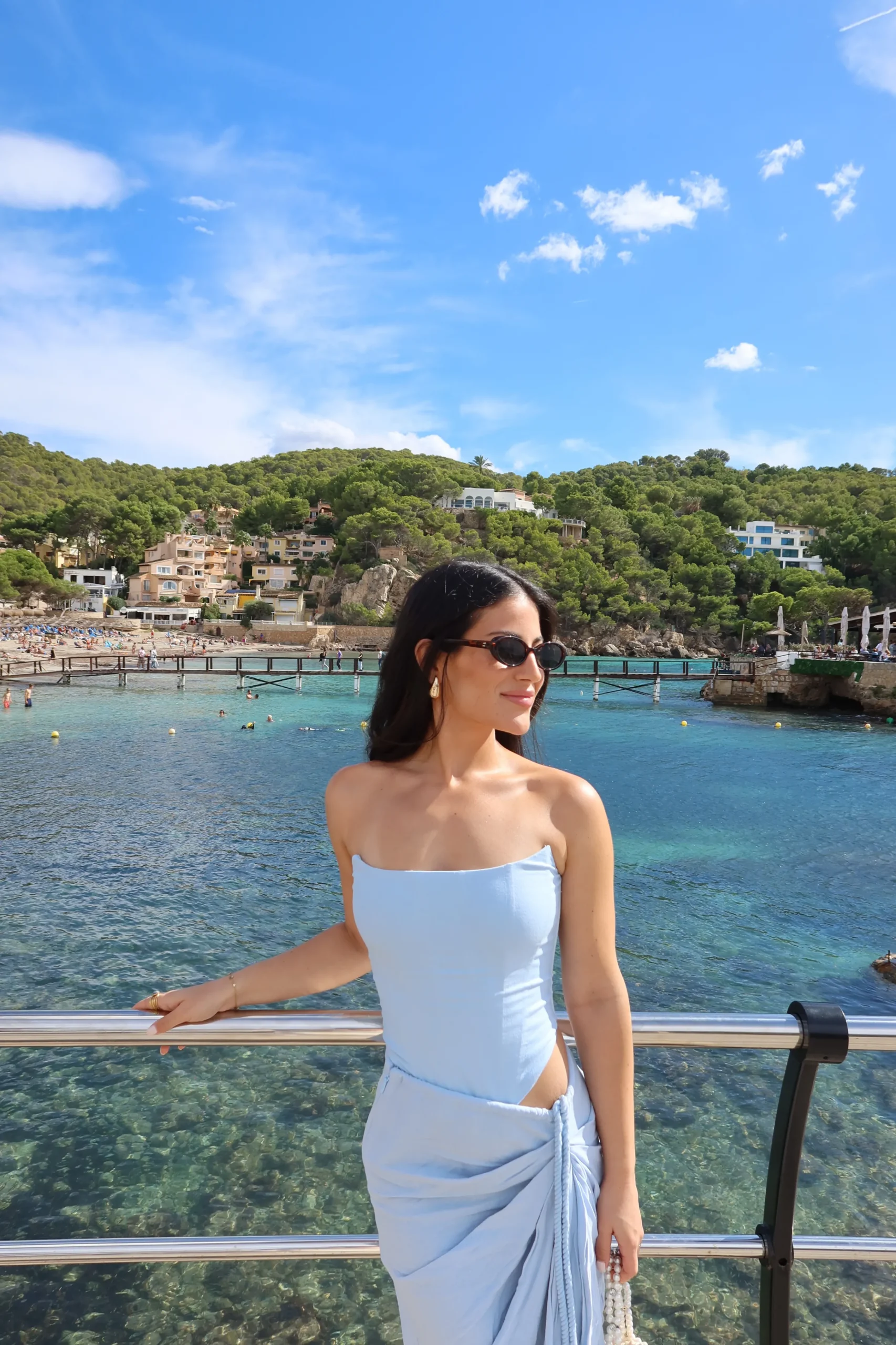 Sky Blue Fenix Reversible Linen Corset*JLUXLABEL Clearance