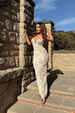 Stone Gilded Sequin Maxi Dress*JLUXLABEL Discount