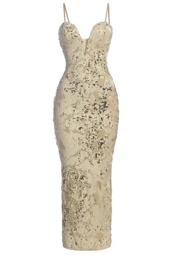 Stone Gilded Sequin Maxi Dress*JLUXLABEL Discount