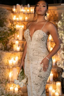 Stone Gilded Sequin Maxi Dress*JLUXLABEL Discount