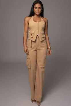 Tan Aeris Pant Set*JLUXLABEL Hot