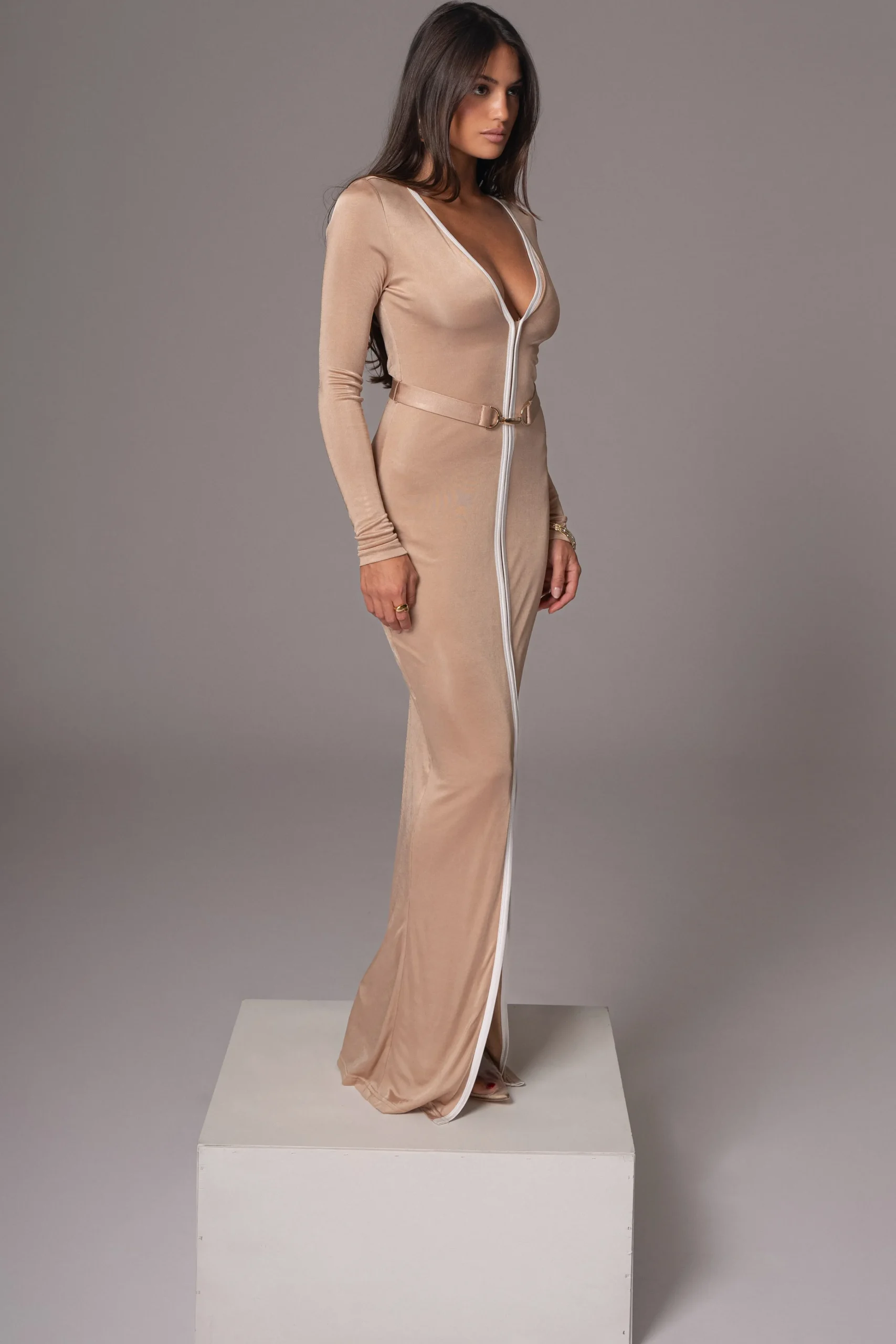 Tan Juki Maxi Dress*JLUXLABEL Outlet