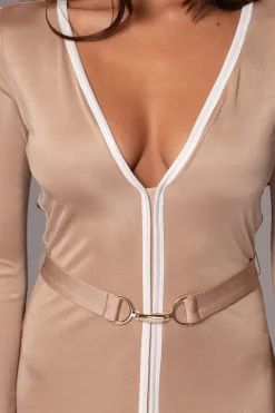 Tan Juki Maxi Dress*JLUXLABEL Outlet