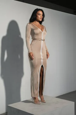 Tan Juki Maxi Dress*JLUXLABEL Outlet