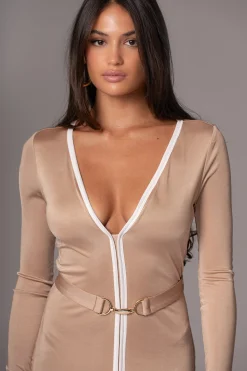 Tan Juki Maxi Dress*JLUXLABEL Outlet