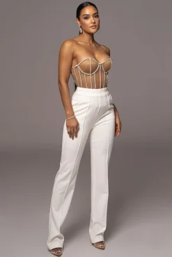 Tan Limited Edition Rhinestone Crystal Corset*JLUXLABEL New