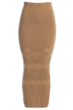 Tan Lina Knit Maxi Skirt*JLUXLABEL New