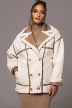 Tan Never Settle Reversible Teddy Jacket*JLUXLABEL Online