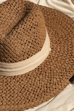 Tan Resort Ready Straw Hat*JLUXLABEL New