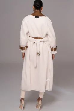 Tan Suede And Sherpa Reversible Coat*JLUXLABEL New