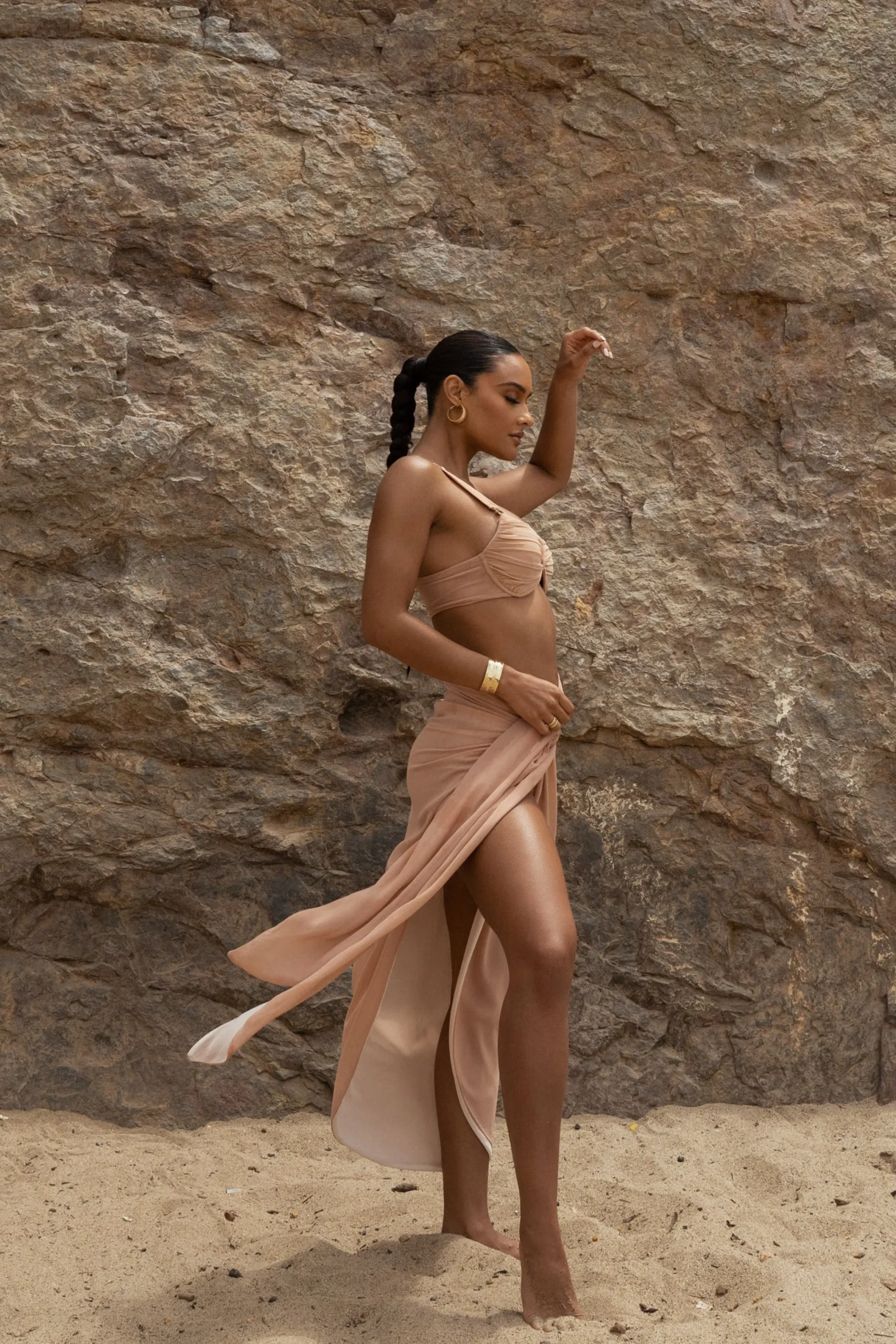 Tan Uncharted Waters Sarong*JLUXLABEL Sale