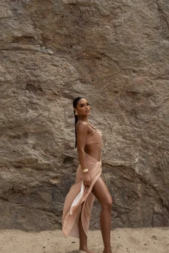 Tan Uncharted Waters Sarong*JLUXLABEL Sale