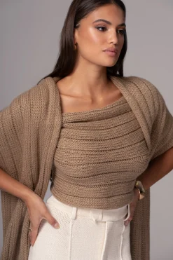 Taupe Soft Life Cable Knit Sweater Top*JLUXLABEL Discount