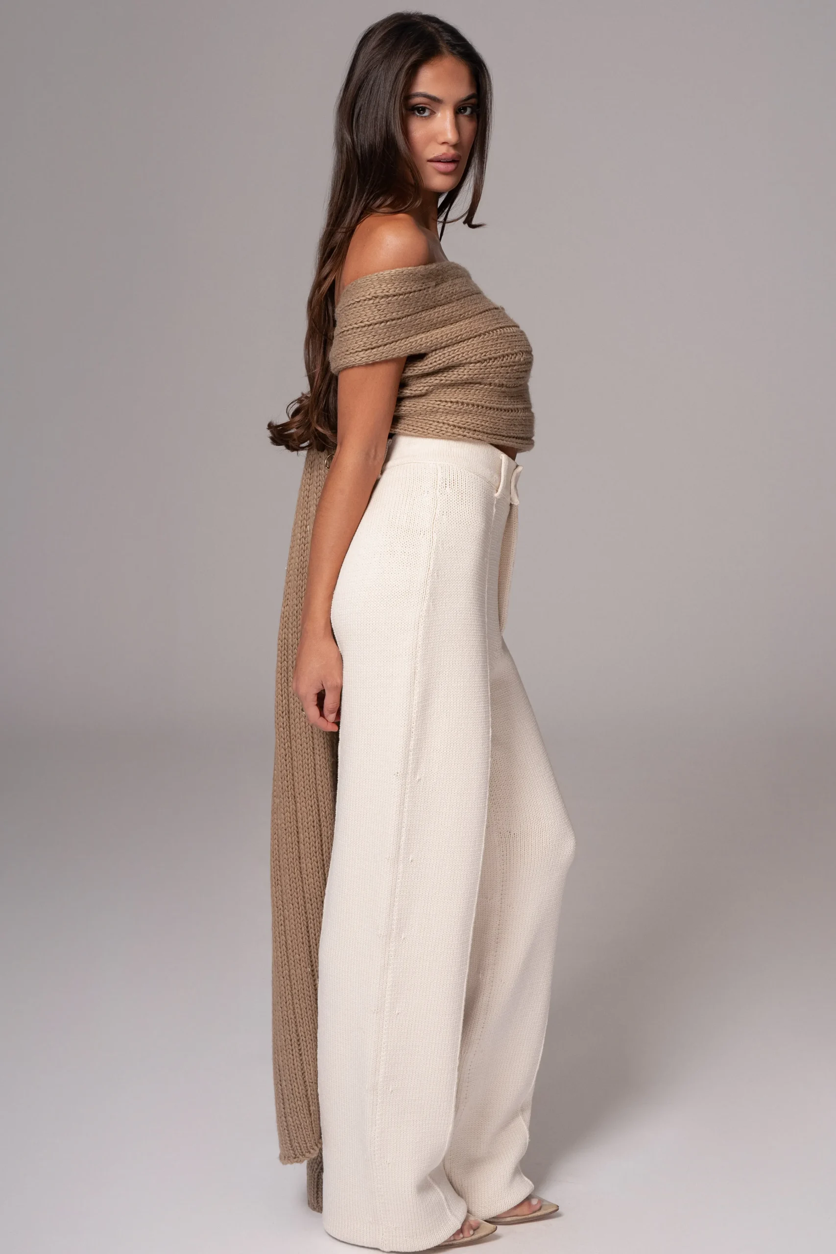 Taupe Soft Life Cable Knit Sweater Top*JLUXLABEL Discount