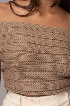 Taupe Soft Life Cable Knit Sweater Top*JLUXLABEL Discount