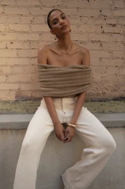 Taupe Soft Life Cable Knit Sweater Top*JLUXLABEL Discount