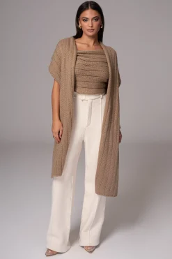 Taupe Soft Life Cable Knit Sweater Top*JLUXLABEL Discount