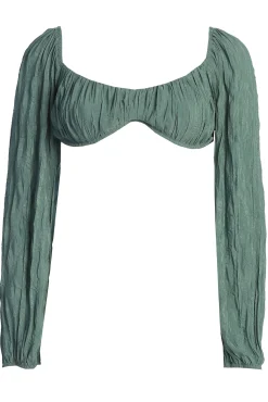 Teal Carey Long Sleeve Top*JLUXLABEL Clearance