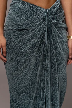 Teal Chosen One Velvet Skirt Set*JLUXLABEL Outlet