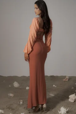 Terra Cotta Dreamland Linen Skirt*JLUXLABEL Fashion