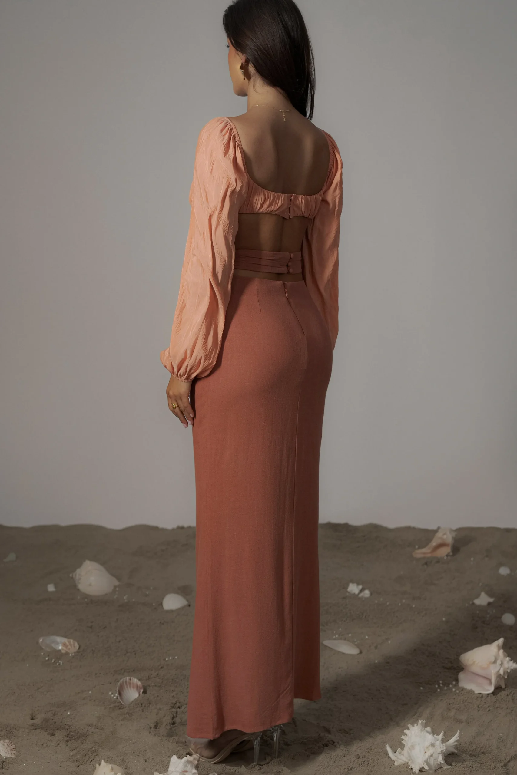 Terra Cotta Dreamland Linen Skirt*JLUXLABEL Fashion