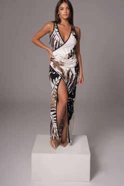 Tropical Print Revival Wrap Dress*JLUXLABEL Sale