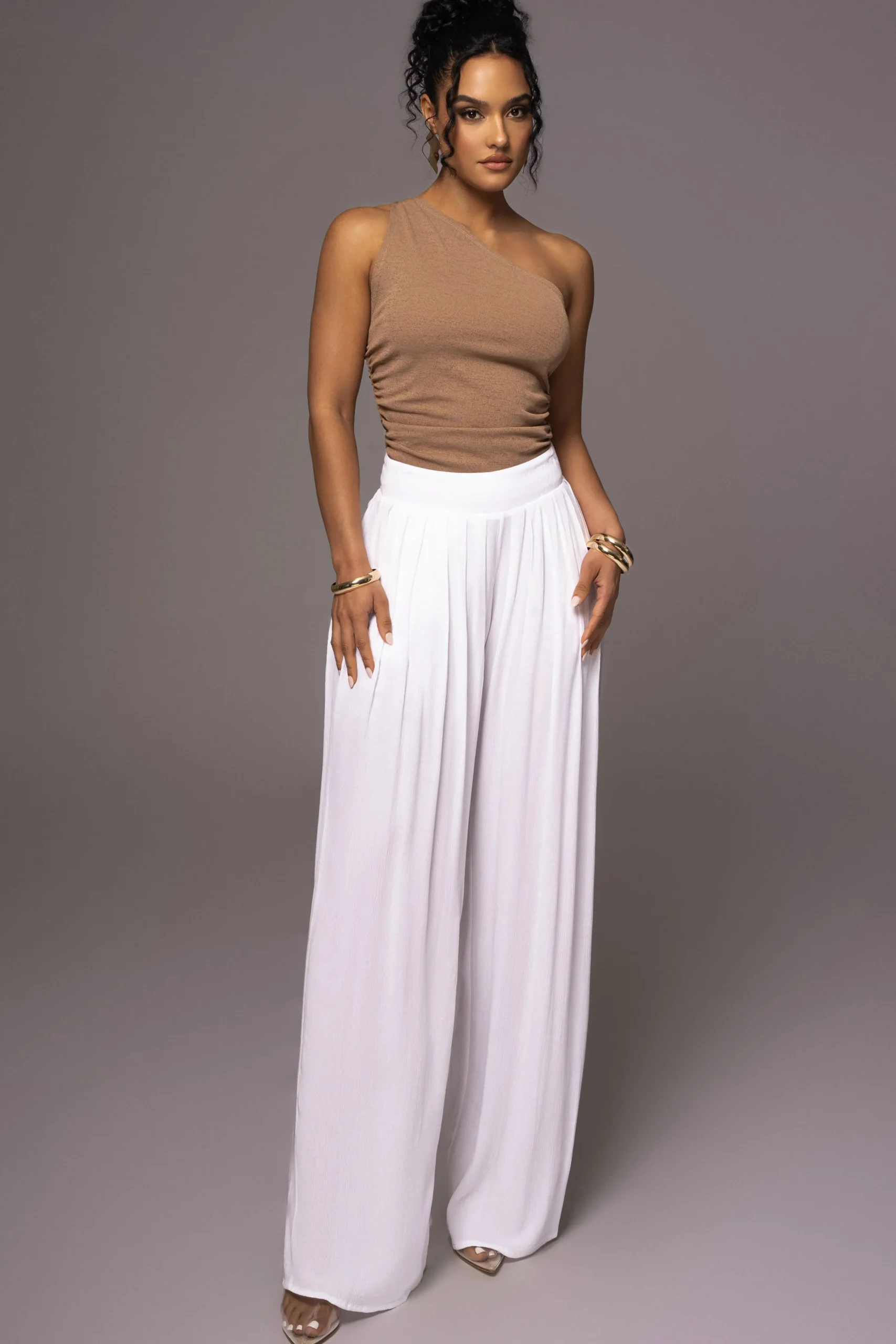 White After Sunset Pleated Pants*JLUXLABEL Fashion
