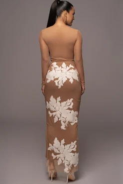 White Charmed Embroidered Mesh Bodysuit*JLUXLABEL Clearance