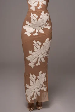 White Edena Embroidered Midi Skirt*JLUXLABEL Online