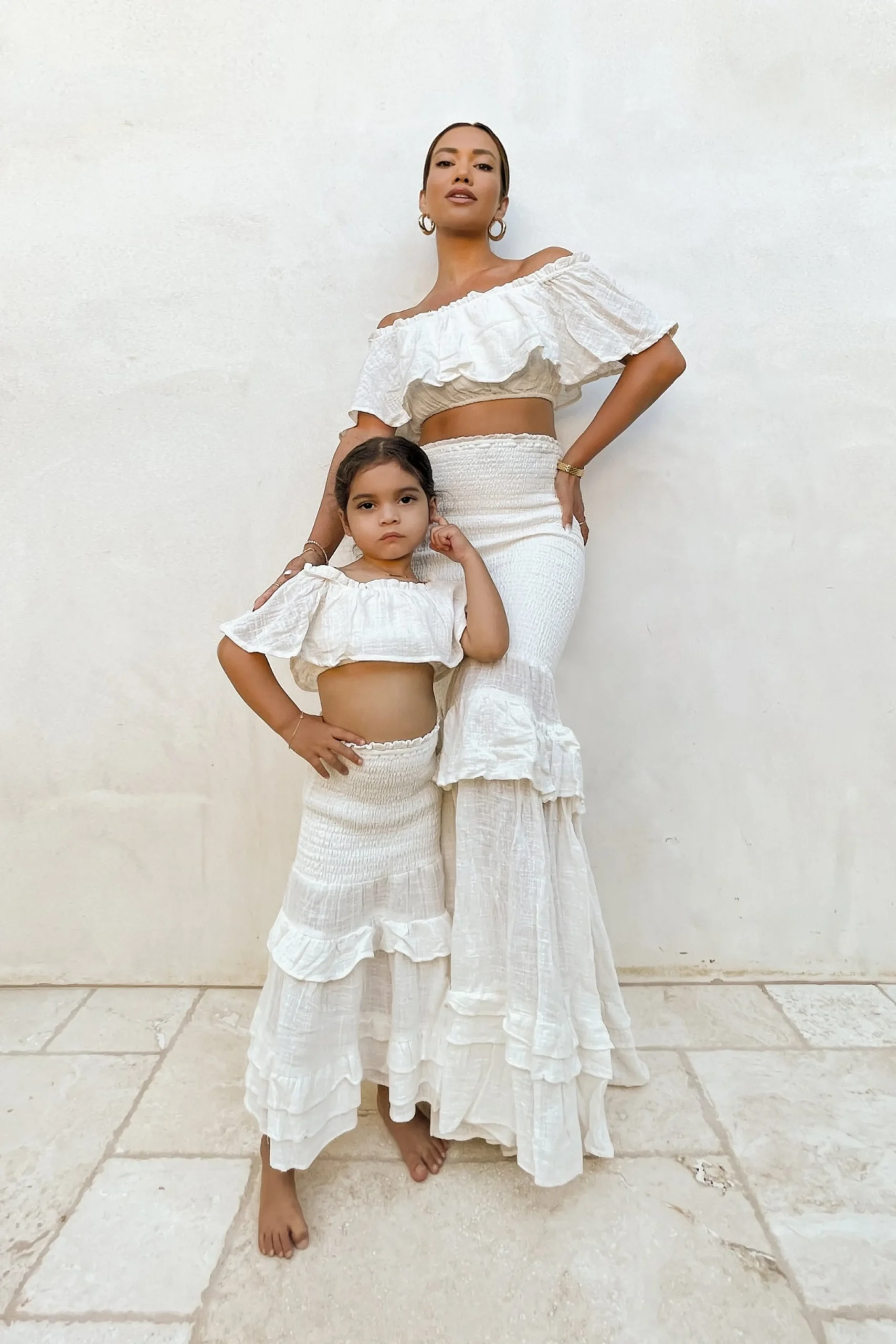 White Emily Ruffled Skirt Set*JLUXLABEL Fashion