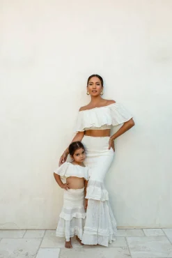 White Emily Ruffled Skirt Set*JLUXLABEL Fashion