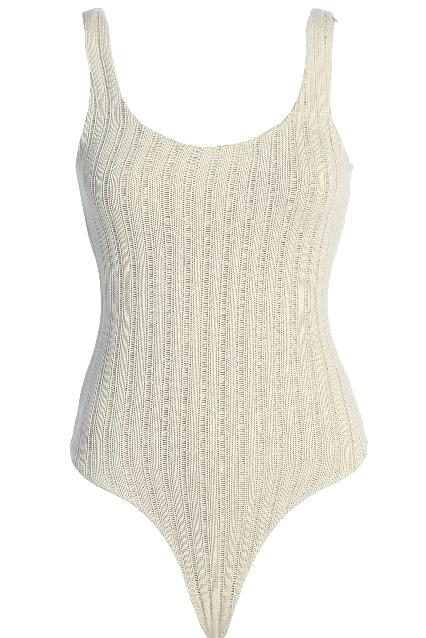 White Luz Rib Knit Bodysuit*JLUXLABEL Fashion
