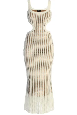 White Melrose Cutout Midi Dress*JLUXLABEL Online