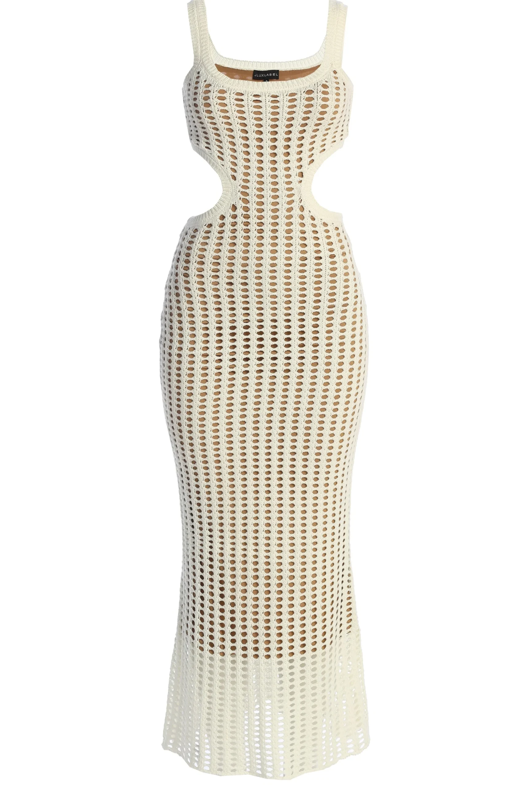 White Melrose Cutout Midi Dress*JLUXLABEL Online
