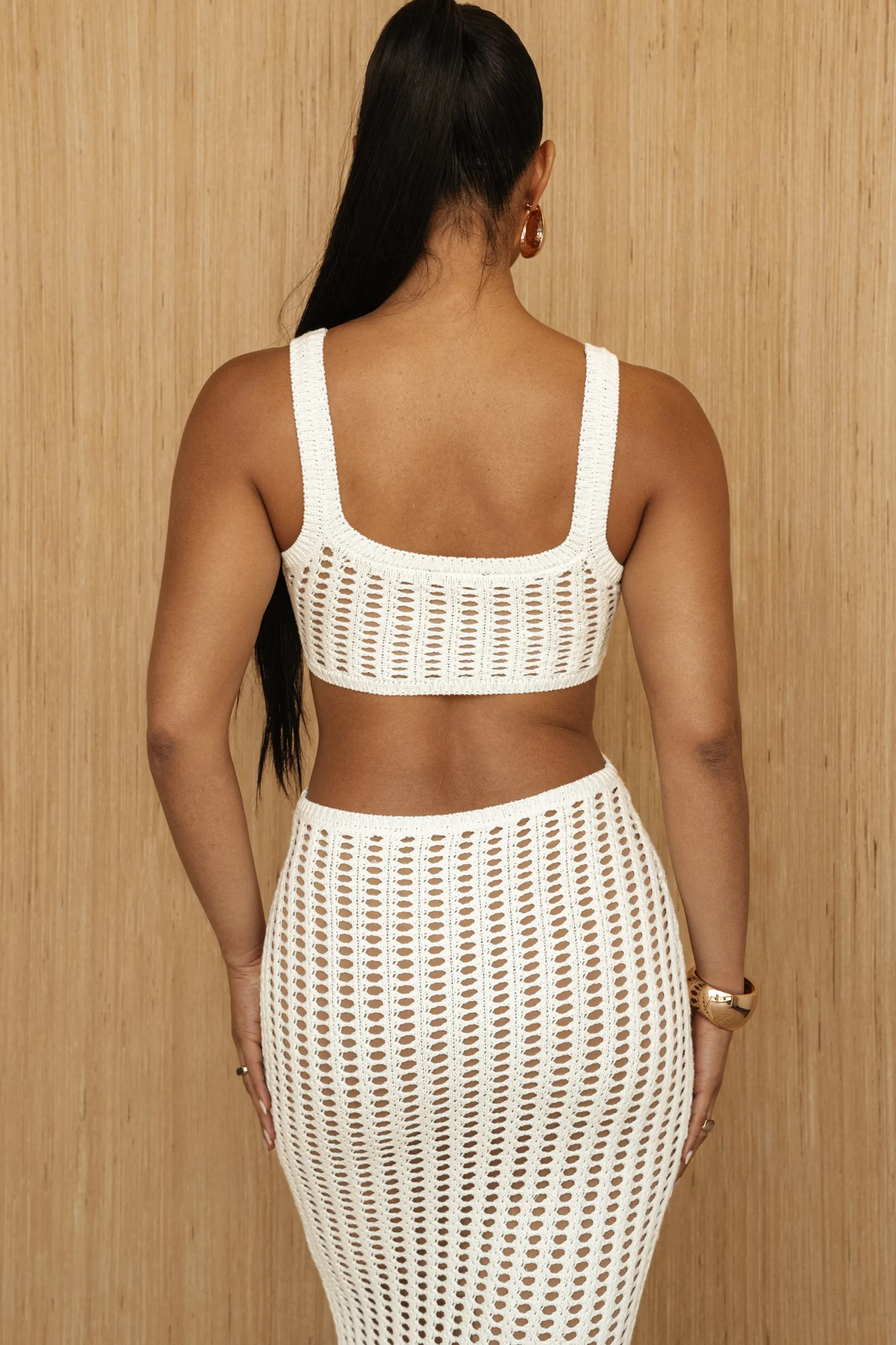 White Melrose Cutout Midi Dress*JLUXLABEL Online