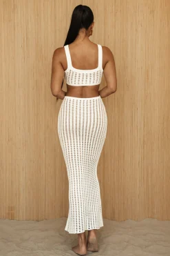 White Melrose Cutout Midi Dress*JLUXLABEL Online