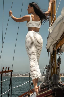 White Melrose Cutout Midi Dress*JLUXLABEL Online