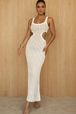 White Melrose Cutout Midi Dress*JLUXLABEL Online