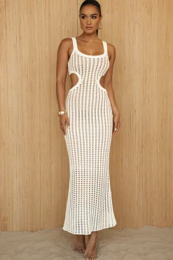 White Melrose Cutout Midi Dress*JLUXLABEL Online