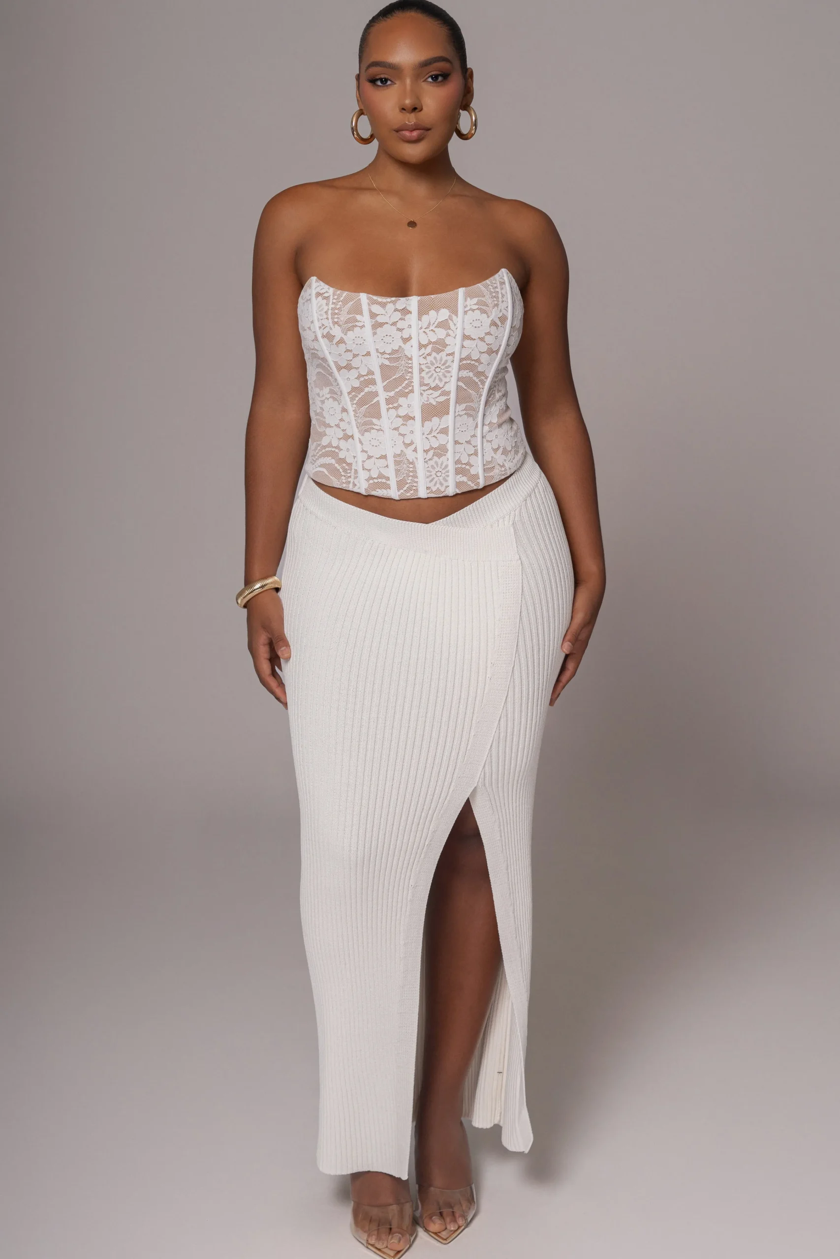 White Rosemere Lace Top*JLUXLABEL Clearance